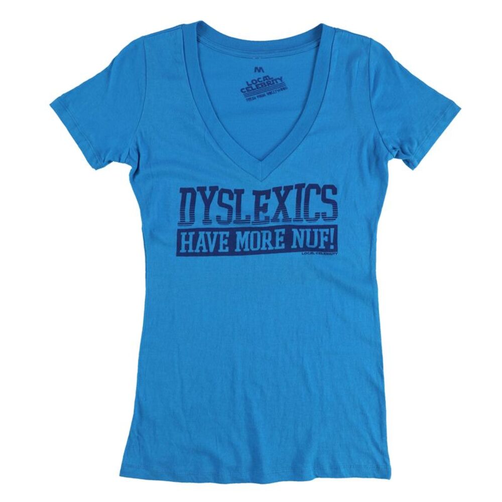 Local Celebrity Womens Dyslexics Graphic T-Shirt, NWT